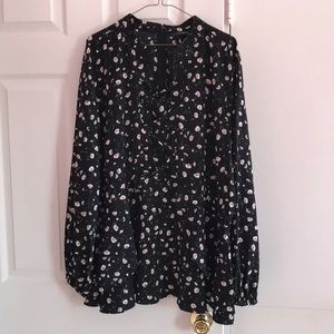 Peasant top with cross design